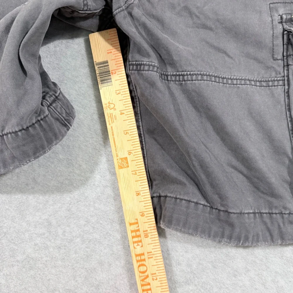 Abercrombie & Fitch‎ Cargo Shorts Mens 33 Grey distressed Utility Button fly